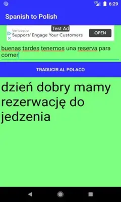 Spanish to Polish Translator android App screenshot 1