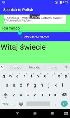 Spanish to Polish Translator android App screenshot 2